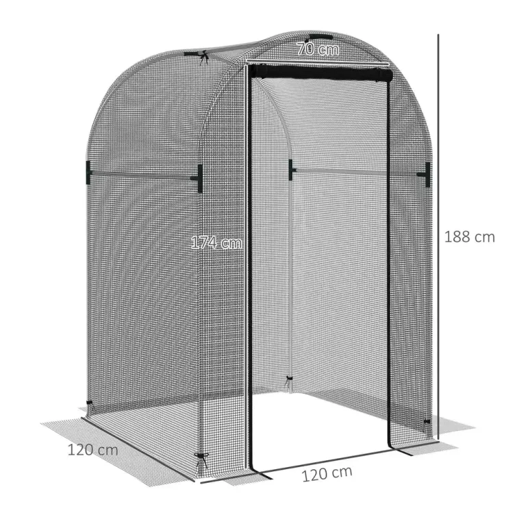 Insektsskyddsnät Trädgårdsnät Svart av Hdpe 1,2 x 1,2 m