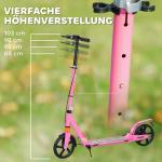 Sparkcykel för Barn med Justerbart Styre och Hopfällbar Design för Lek och Motion Hållbar och Säker Rosa Plast 6-12 år 94 x 36 x 88-103 cm