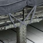 Solstol Polyrattan Trädgårdssäng för 2 Personer Relaxstol 5-Nivå Ryggstöd Metall och PE Rotting 196 X 120 X 28 Cm