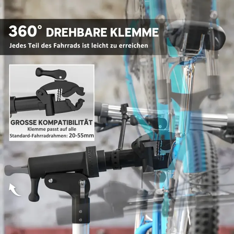 Cykelreparationsställ Justerbart Max 40 kg, Svart