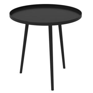 Trädgårdsbord Runt för Terrass och Balkong Hållbar och Stabil Modern Design Svart Stål 40 x 50 cm