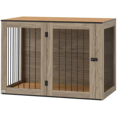 Hundkoja Hundbursmöbler Inomhusbur Ek 106 x 60 x 76 cm