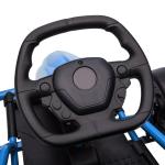 Elektrisk Barnkart med Driftfunktion, Horn, Musik, Säkerhetsbälte och Mjukstart, Blå/Svart