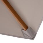 Parasoll Trädgårdsparaply 3-Vånings Solskydd Bambu 180 G/M² Polyester Grå Ø2,5 X 2,3 M