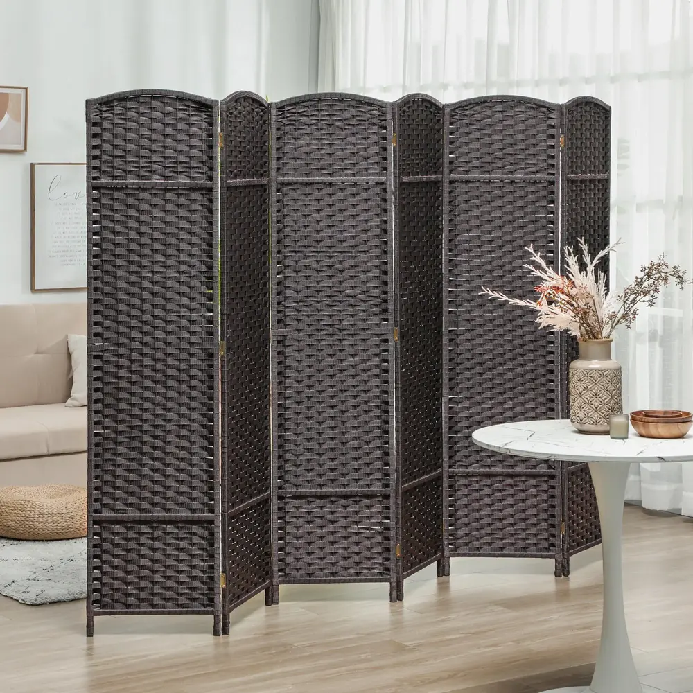 6-panels Rumsavdelare Vikbar Sekretessskärm Sovrum