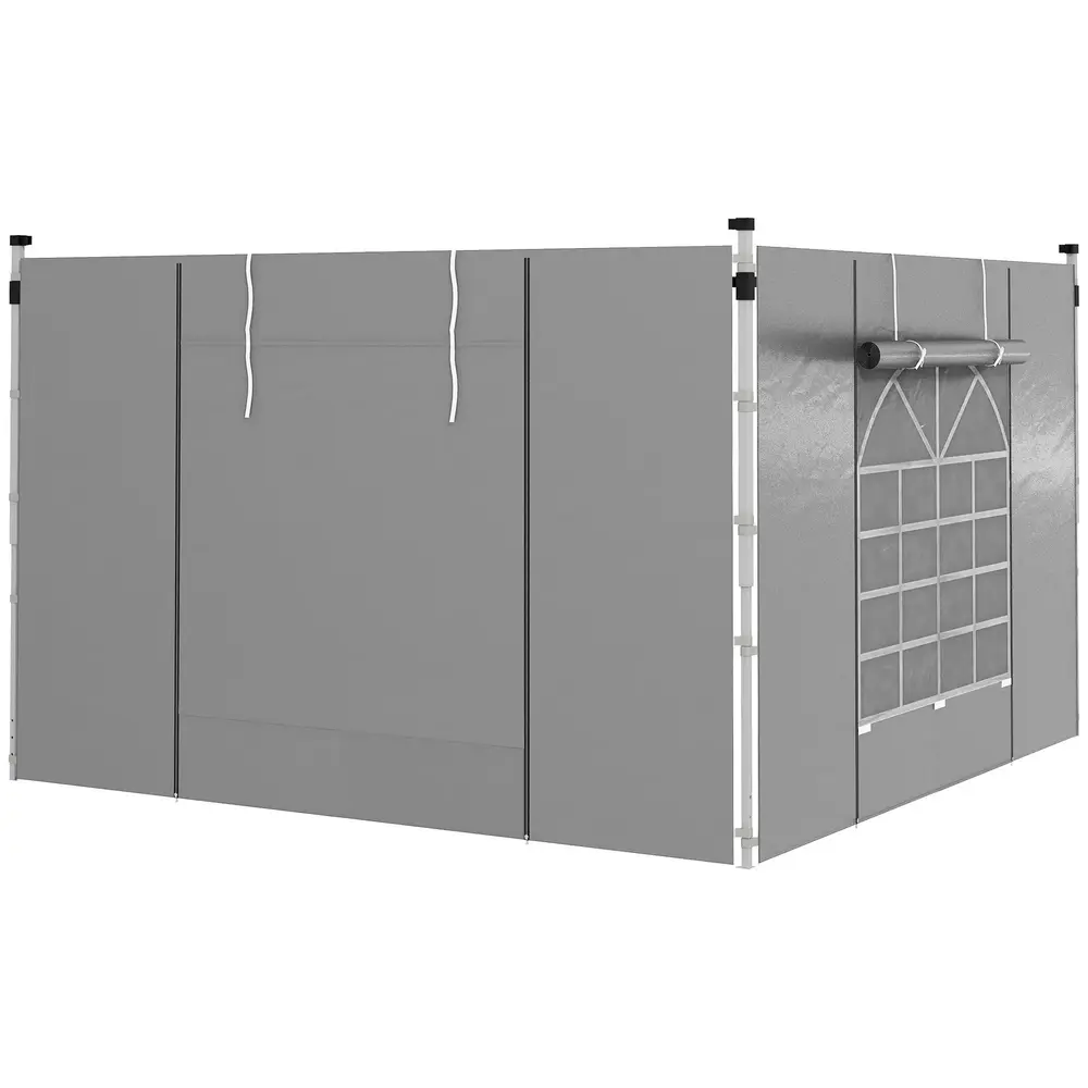 Paviljonggardiner 2-pack med Fönster och Dörrar 3 x 3 m