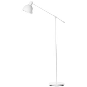Golvlampa Stålampe Höjdjusterbar Vit av Metall för Vardagsrum och Sovrum Vridbar Läslampa med E27 Sockel