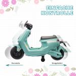 Elmotorcykel Barnmotorcykel Grön av Plast och Metall för Barn 1,5-3 År 6V Fordon med Träningshjul 1,5-3 km/h