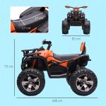 12V Barnbil med Framåt- och Backfunktion, MP3, Strålkastare, 3-8 km/h för 3-5 År, Orange