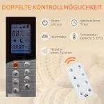 Elektrisk Värme element med Hjul, Portabel Värmare med Fjärrkontroll och Timer, Effektiv Uppvärmning för 15 m², Vit, 75 x 7,5 x 58,5 cm, 2000 W