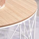 Soffbord 2-Pack Naturvita Sidobord MDF och Metall Moderna Vardagsrumsmöbler Ø40 X H45 Cm