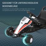 Gokart för Barn Trampbil med Pedal och Bromsar Stål för 3-8 År Vit 104 X 66 X 57 Cm