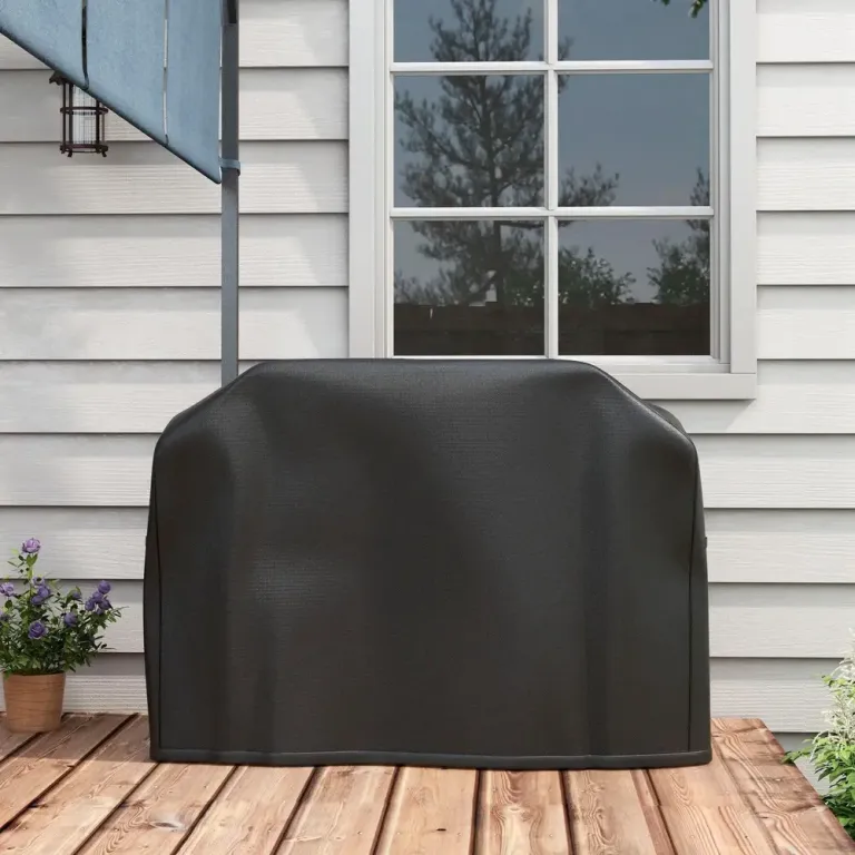 Grillskydd Bbq Överdrag Svart av Oxford 124 x 61 x 91 cm