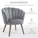 Klädd Matsalsstol i Mörkgrått Tyg, Bekväm Kökstol med Ryggstöd och Träben, Elegant Fåtölj för Vardagsrum, Mörkgrå, 66 x 72 x 79 cm