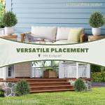 Konstgjorda Växter 2-pack och Cypress med 387 Blad samt Jordspett för Trädgård Hållbar och UV-beständig Grön Plast Diameter 40 x 60 cm
