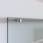 Skjutdörrsset Härdat Säkerhetsglas Rumsdörr med Ränder i Frostat Glas Högkvalitativt Beslag Vändbar Montering 775/900/1025 X 2050 Mm