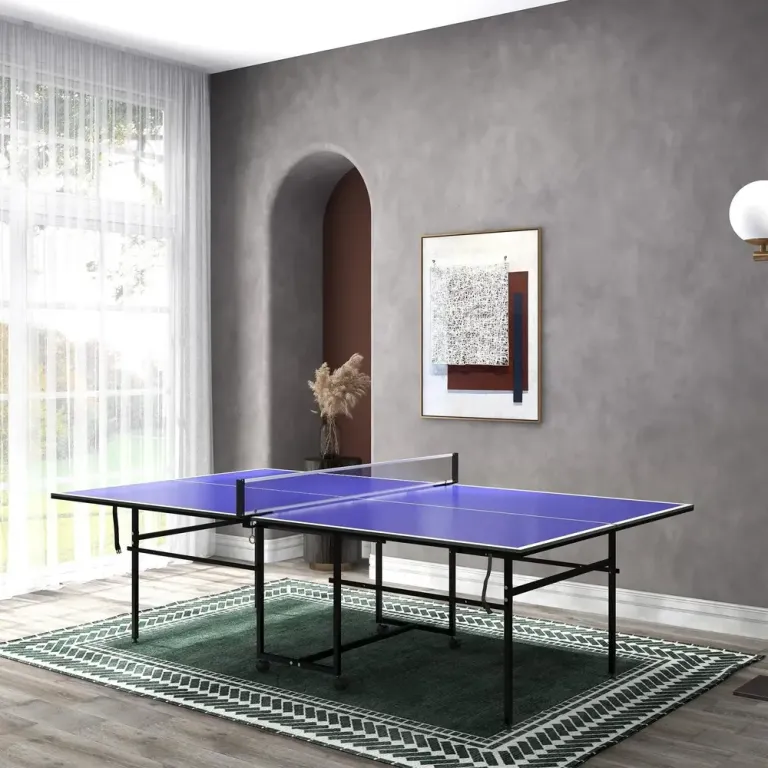 Bordtennisbord Pingisbord Blå av Stål 274 x 152,5 x 75,5 cm