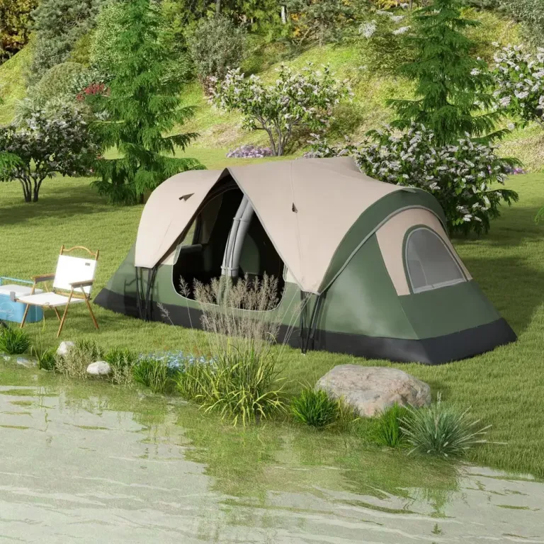 Campingtält Tunneltält för 8 Personer Mörkgrön av Polyester
