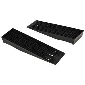 Åtkomstramp 2-Pack Tröskelramp Kantramp Gummiramper för Bilar och Rullstolar Svart 70 X 20 X 8 Cm