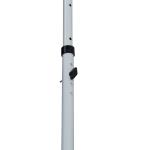 Höjdjusterbar Klämmarkis med Vev Solskydd för Balkong Monteras utan Skruvar Aluminium Grå 200 X 150 Cm