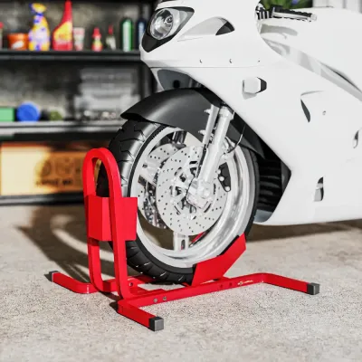 Motorcykelstöd för 17–21" / 430–530 Mm Framhjul