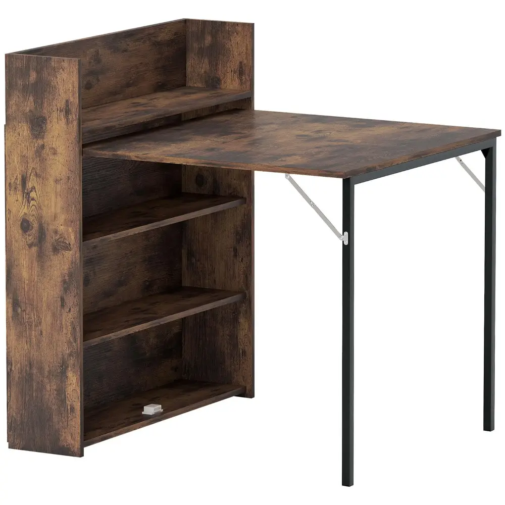 Matbord Hopfällbart Rustik Brun Spånskiva 80x90x93 Cm