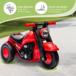 Elektrisk Fyrhjuling Miniquad Blå av Metall och Plast för Barn från 18 Månader Elbil med LED och Horn