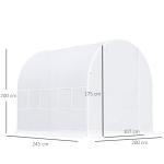 Folieväxthus Tunnelmodell Grön UV-Beständig Plast och Robust Ram Väderbeständig 245 X 200 X 200 Cm