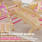 Klätterställning Prinsessa 8 i 1 Rosa Trä för Barnrum och Lekrum Mångsidig Klätterleksak med Rutschkana och Båge Söt Design för Aktiv Lek Inomhus