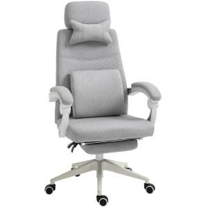 Kontorsstol Spelstol Ergonomisk Polyester Skum och Flerskiktsbräda 62 X 68 X 117-127 Cm