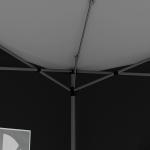 Lusthus Paviljong Pop-Up Partytält Svart av Polyester och Metall för Trädgård och Camping Vattentåligt Gazebo med UV-Skydd 3 x 3 m