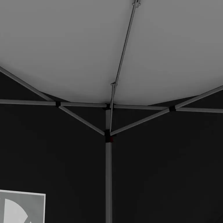 Trädgårdspaviljong Pop-up Partytält Svart 3 x 3 m