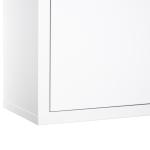 Första Hjälpen Skåp Medicinskåp 3 Fack Låsbart Stål Vit 40 X 18 X 60 Cm