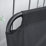 Campingstol Regissörsstol 2-Sits Hopfällbar Svart av Tyg och Metall för Picknick och Vandring Bärbar Stol 160 kg 114 x 67 x 80 cm