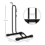 Cykelställ Cykelstativ Metall av Stål för Utomhusbruk Väderbeständigt Stativ för Vertikal och Horisontell Parkering 45 x 44 x 118 cm