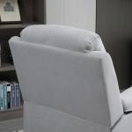Elektrisk TV-Stol med Uppresningshjälp, Bekväm Relaxfåtölj i Linnetyg, Justerbar Liggfunktion för Seniorer, Ljusgrå, 83 x 89 x 102 cm