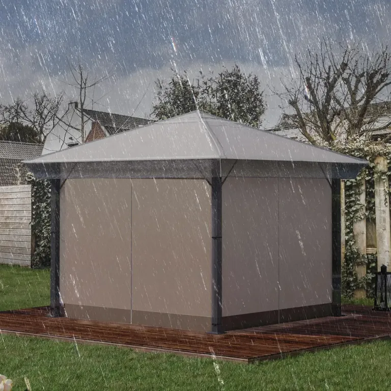 Ersättningstak för Paviljong Skyddskåpa Transparent 3 x 3 m