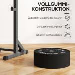 Viktskivor Hantelvikter Svart av Cement och Plast för Styrketräning Set om 2 Vikter för 5 cm Stång 20 kg
