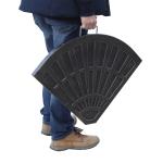 Parasollvikt 2-Pack Tallrikparaplystativ med Handtag Harts och Metall Stabilt Brons