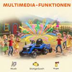 Elektrisk Åktraktor med Fjärrkontroll och Mjukstart för Barn 3-8 År, Blå