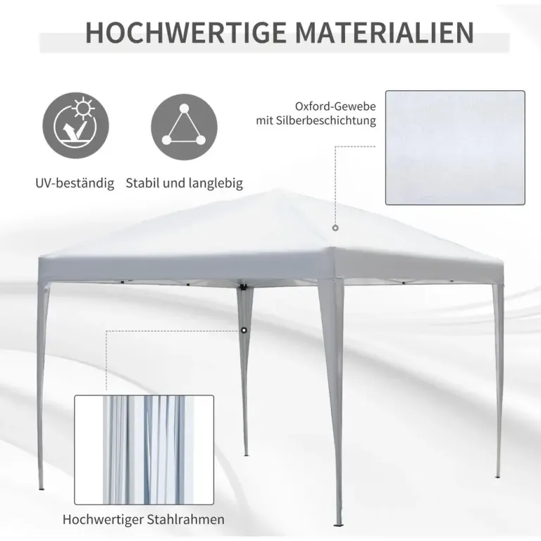 Hopfällbar Pop-up Paviljong Partytält 2,95 x m