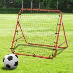 Fotbollsrebounder Rebounder Målnät Justerbar Vinkel för Träning och Spel Röd Svart 96 X 80 X 96 Cm