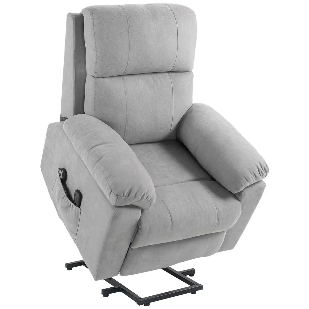 Massagestol TV-Fåtölj Grå av Tyg 89 x 99 x 103 Cm