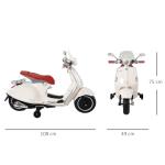 Elektrisk Barnmotorcykel med MP3 Musikbelysning för 3-6 År PP Vit 108 X 49 X 75 Cm