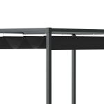 Pergola med Justerbart Tak, Modern Trädgårdspaviljong i Metall, Skapar Skugga och Rumskänsla på Uteplatsen, Svart/Grå, 298 x 213 x 221 cm