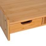 Monitorstativ Skärmstativ Skrivbordsorganisatör med Lådor Natur 49 X 25,5 X 11,5 Cm