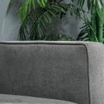 Bäddsoffa 3-Sits i Vintage-Stil, Fällbar Soffa med Träben i Eukalyptus, Bekväm Gästsäng i Bomullstyg, Grå