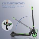 Elsparkcykel med 120 W Motor och 6 km Räckvidd för Barn från 6 År Hållbar och Säker Grön och Vit Plast och Metall max 8 km/h