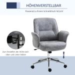 Ergonomisk Kontorsstol XXL, Robust Skrivbordsstol med Hög Rygg och Gungfunktion, Bekväm Arbetsstol för Långa Dagar, Ljusgrå, 120 kg