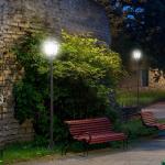 Solar Trädgårdslampa LED Trädgårdslykta 30/60 Lumen Svart Plast för Trädgård och Terrass Ø26,5 X H177 Cm